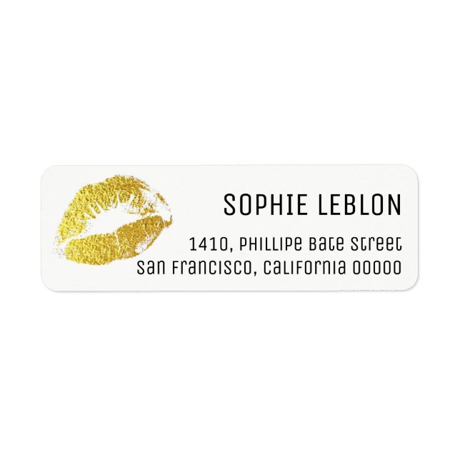 etiqueta de la dirección de belleza de los labios  (Frente)