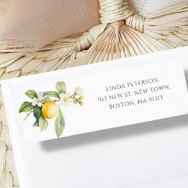 Etiqueta de la dirección de Blossom de limón
