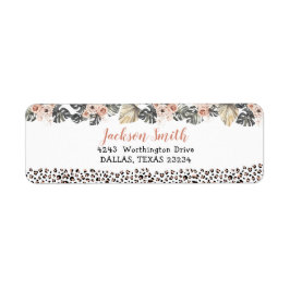 Etiqueta de la dirección de cumpleaños de la impre