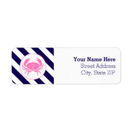 Etiqueta de la dirección de cumpleaños náutica del