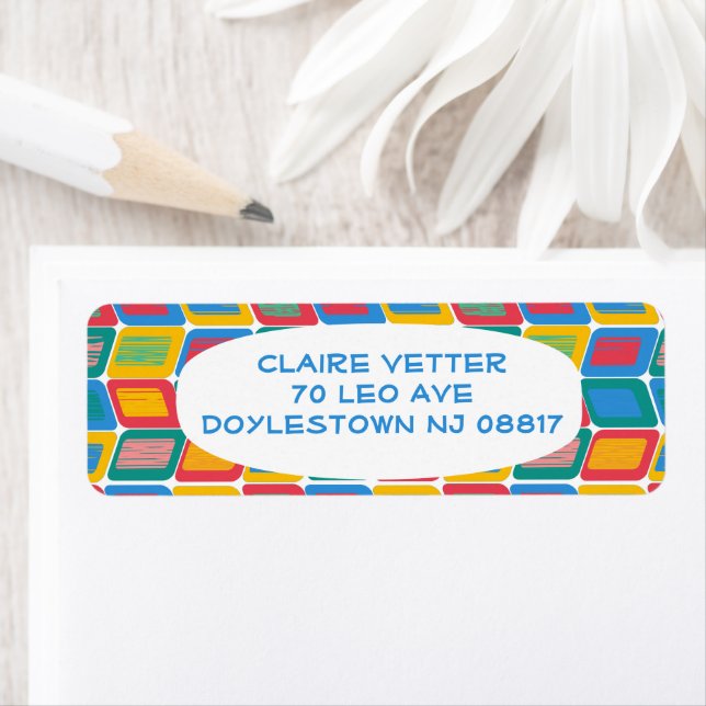 Etiqueta de la dirección de devolución brillante (In situ)