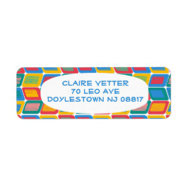 Etiqueta de la dirección de devolución brillante