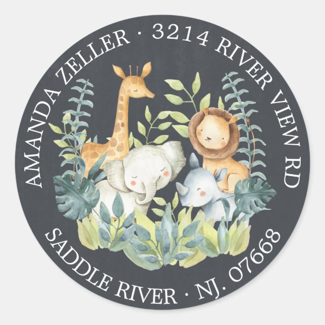 Etiqueta de la dirección de devolución de Baby Sho (Anverso)