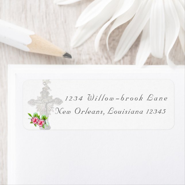 Etiqueta de la dirección de devolución de Boda cat (In situ)