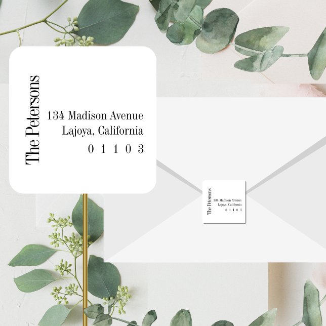 Etiqueta de la dirección de devolución de cuadrado (Subido por el creador)