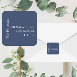 Etiqueta de la dirección de devolución de cuadrado