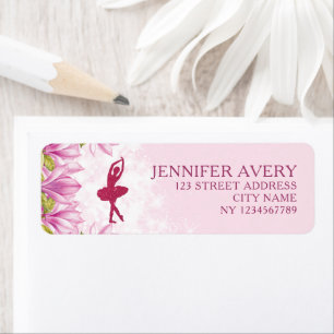 Etiqueta de la dirección de devolución de cumpleañ