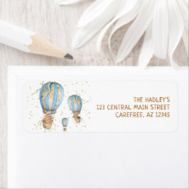 Etiqueta de la dirección de devolución de cumpleañ