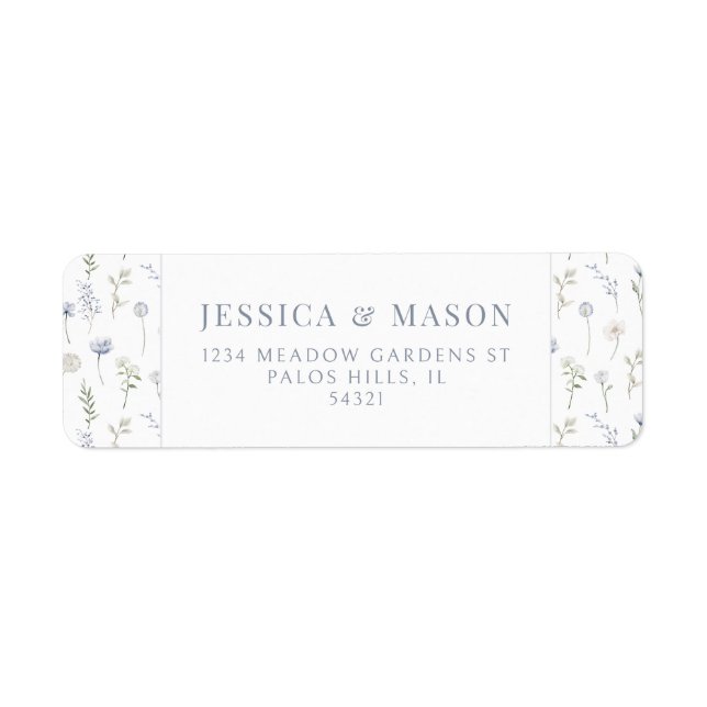 Etiqueta de la dirección de devolución de flores s (Frente)