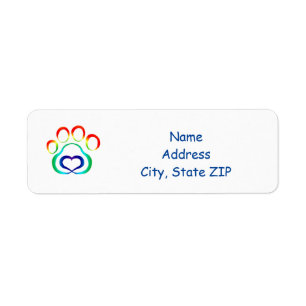 Etiqueta de la dirección de devolución de impresió