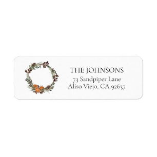 Etiqueta de la dirección de devolución de la coron