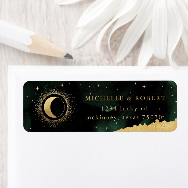 Etiqueta de la dirección de devolución de la luna  (In situ)