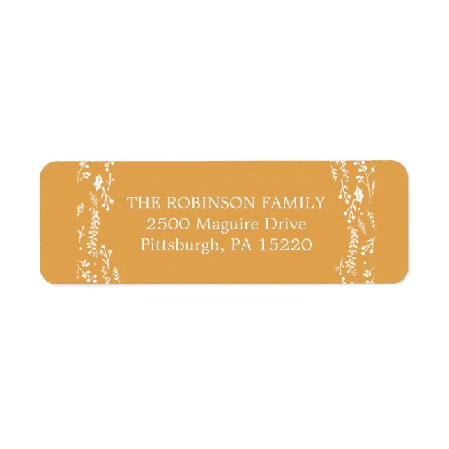 Etiqueta de la dirección de devolución de los pein (Frente)