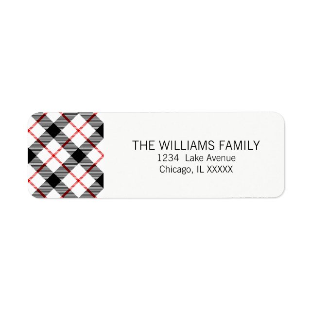 Etiqueta de la dirección de devolución de vacacion (Frente)