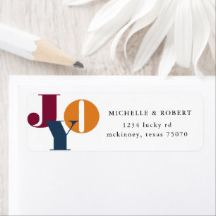 Etiqueta de la dirección de devolución de vacacion