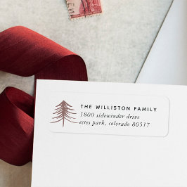 Etiqueta de la dirección de devolución de vacacion