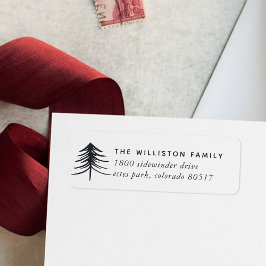 Etiqueta de la dirección de devolución de vacacion