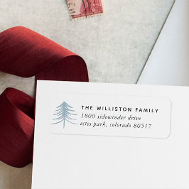 Etiqueta de la dirección de devolución de vacacion