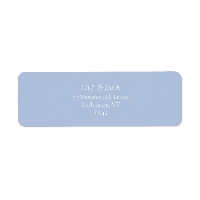 Etiqueta de la dirección de devolución del Boda az (Frente)