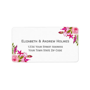 Etiqueta de la dirección de devolución del Boda fl