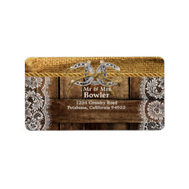 Etiqueta de la dirección de devolución del Boda oc