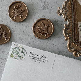 Etiqueta de la dirección de devolución del dedo de