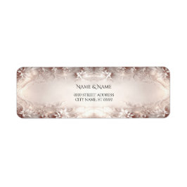 Etiqueta de la dirección de devolución floral de m