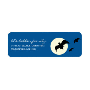 Etiqueta de la dirección de Halloween de la Luna C