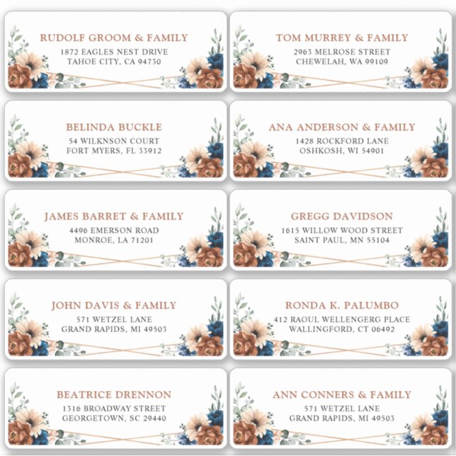 Etiqueta de la dirección de invitado de la Marina  (Anverso)