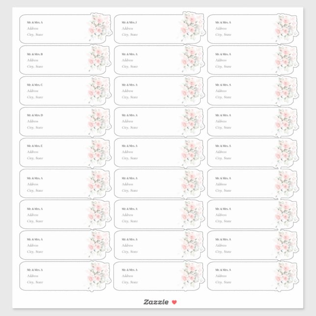 Etiqueta de la dirección de invitado de pixDezines (Hoja)