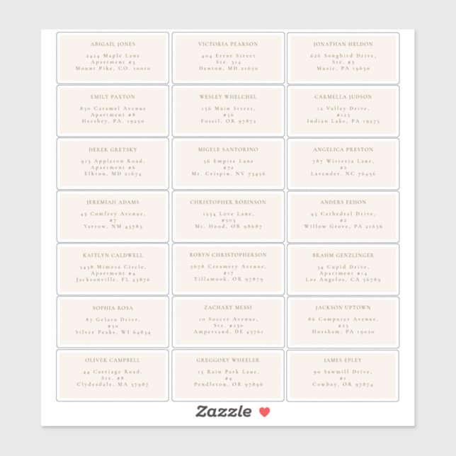 Etiqueta de la dirección de invitado del Boda de B (Hoja)