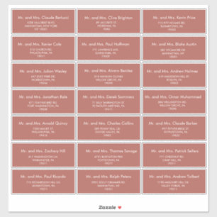 Etiqueta de la dirección de invitado del Boda Mini