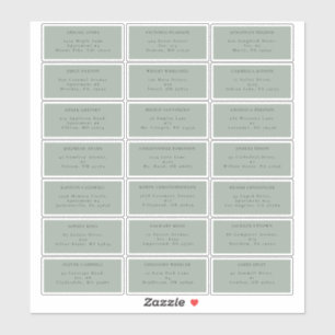 Etiqueta de la dirección de invitado del Boda verd