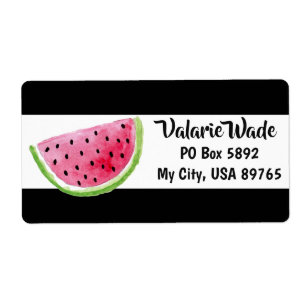 etiqueta de la dirección de la barra de la sandía