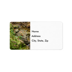 Etiqueta de la dirección de la cama de roca de cre