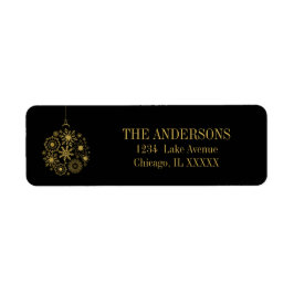 Etiqueta de la dirección de la festividad del orna