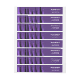 Etiqueta de la dirección de la línea roja morada d