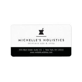 Etiqueta de la dirección de la medicina holística