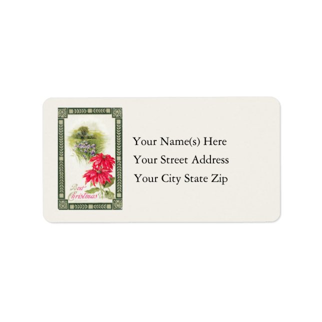 Etiqueta de la dirección de la vendimia de los mej (Frente)