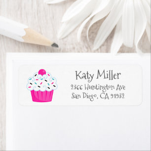 Etiqueta de la dirección de los Chicas de la torta