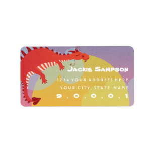 Etiqueta de la dirección de los niños con fantasía