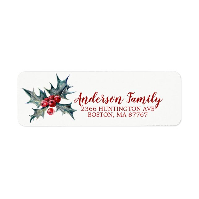 Etiqueta de la dirección de Navidades huecos (Frente)