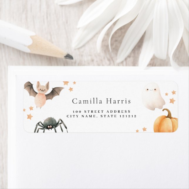 Etiqueta de la dirección de regreso al cumpleaños  (In situ)