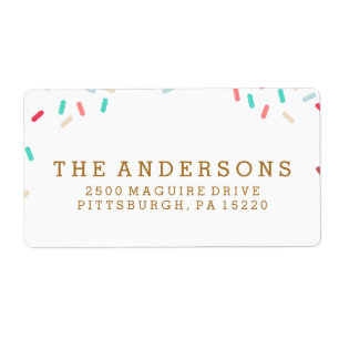 ETIQUETA DE LA DIRECCIÓN DE REGRESO DE LAS SPRINKL