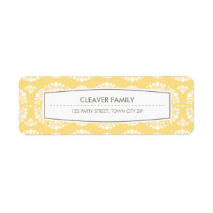 ETIQUETA DE LA DIRECCIÓN DE REGRESO patrón floral 