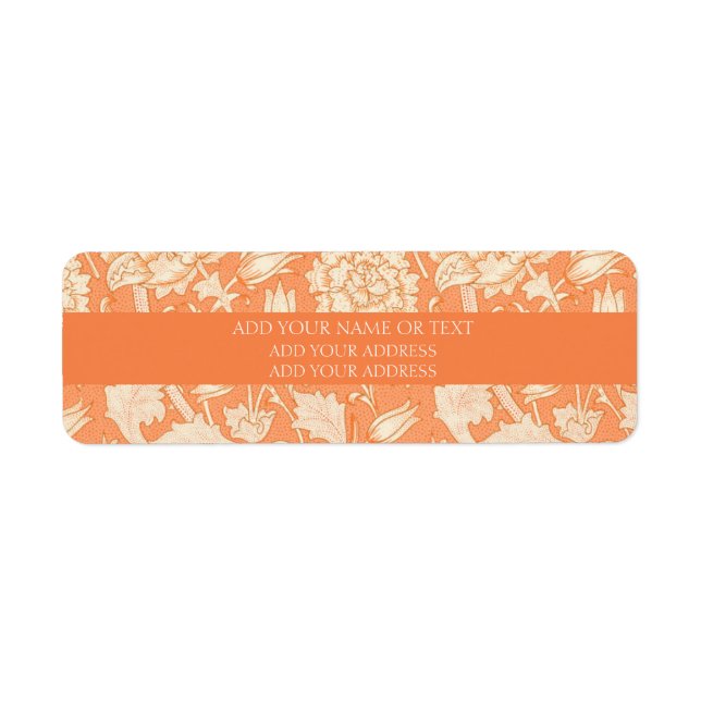 ETIQUETA DE LA DIRECCIÓN DE REGRESO : WILLIAM MORR (Frente)