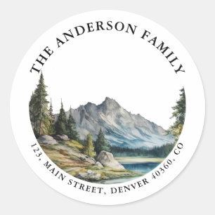 Etiqueta de la dirección de retorno a orillas del 