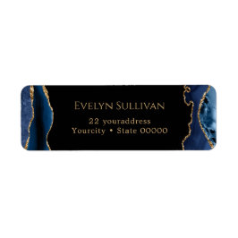 Etiqueta de la dirección de retorno de agendas azu