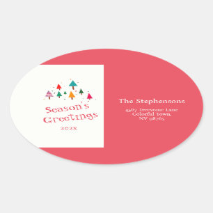 Etiqueta de la dirección de retorno de árboles de 