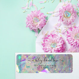 Etiqueta de la dirección de retorno de Glam modern